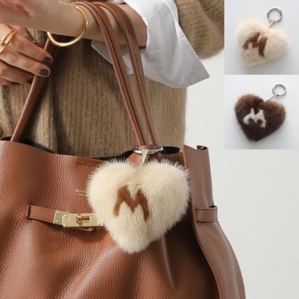 MARCO MASI バッグチャーム BAG-CUORE-VISONE ファー ハート