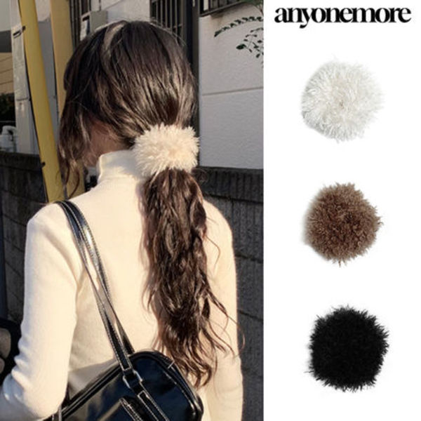 【Anyone more】Arvin Fur Scrunchie Hairband