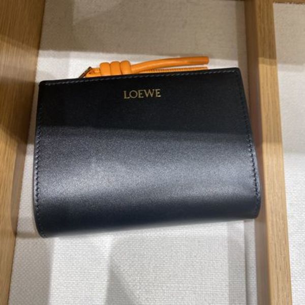 LOEWE☆ノットコンパクトウォレット ブラック・オレンジ
