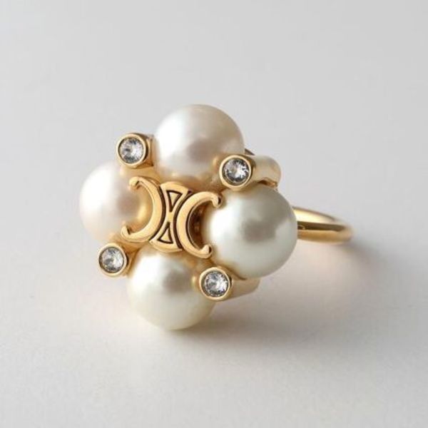 CELINE リング レ・ペルル 461JX6RPS パール トリオンフ