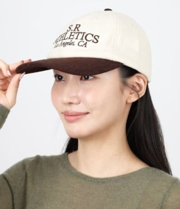 Sporty&Rich|CAPS (SR Athletics Wool Hat - Chocolate/Cre