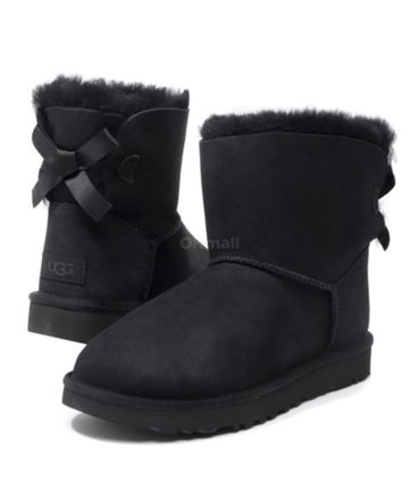 UGG|BOOTS (MINI BAILEY BOW II BOOT - BLACK (1016501))