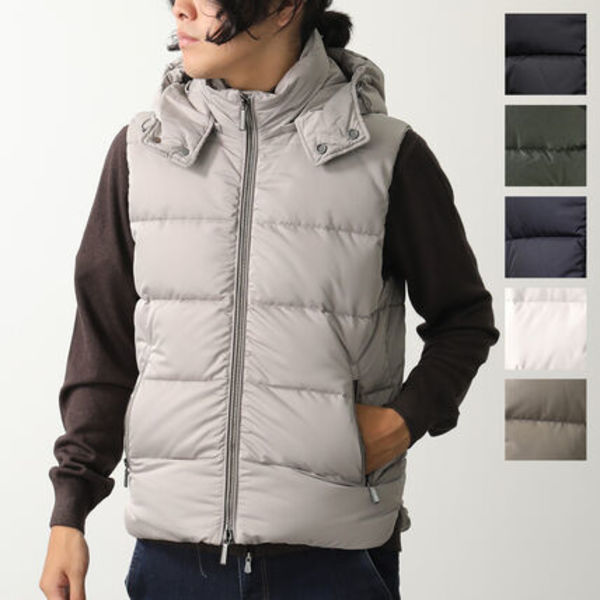 MOORER  ダウンベスト FIRE WK ナイロン ロゴ