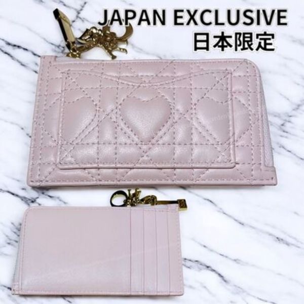 日本限定!即納!DIOR ハート Lady Dior ジップ カードホルダー