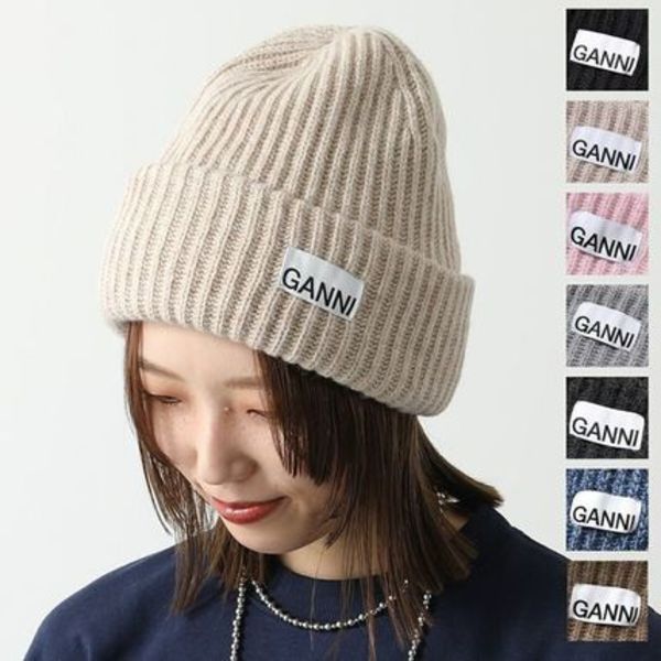 GANNI ニット帽 A4429 5789 ビーニー