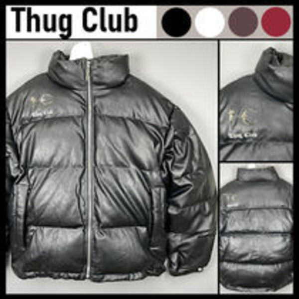 【Thug Club】Leather Puffer Jacket サグクラブ