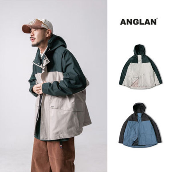 【ANGLAN】[AG] Cn Contrast Wind Break Jacket