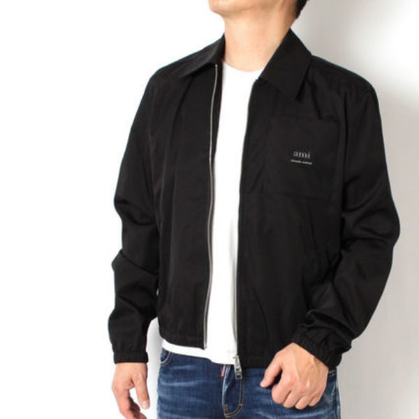 アミ AMI メンズ メタルロゴポケット ナイロンジャケット