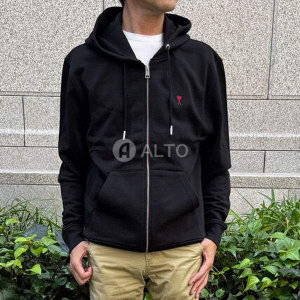 アミパリス  ジップパーカー  フーディー  ハートロゴ刺繍