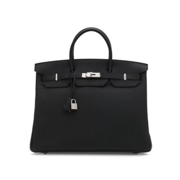国内発送 エルメス バーキン40 ブラック トゴ シルバー