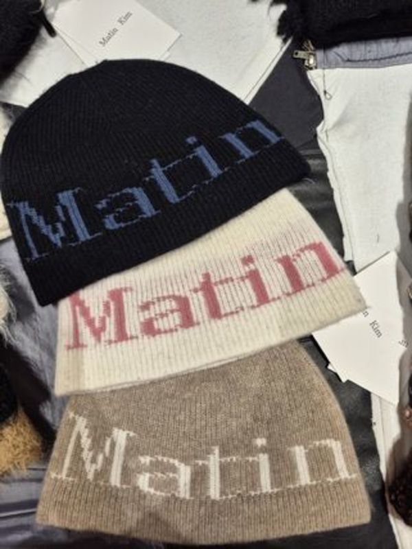 【Matin Kim】LOGO JACQUARD KNIT BEANIE