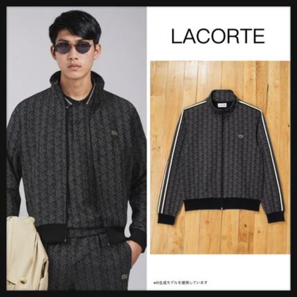 【LACOSTE】Paris ジップアップ ジャカード トラックジャケット
