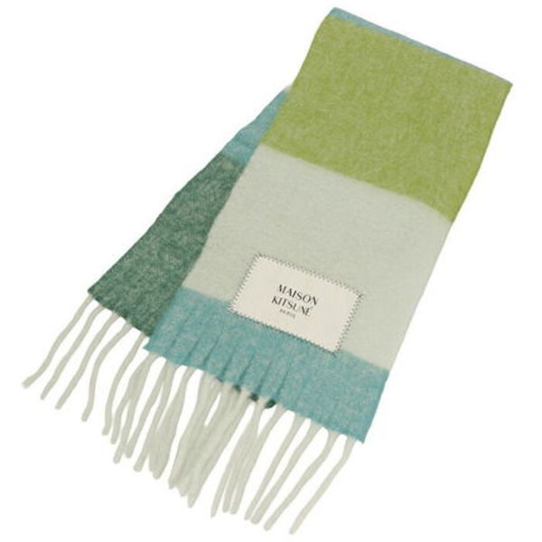 MAISON KITSUNE マフラー ALPACA STRIPE SCARF 大判サイズ
