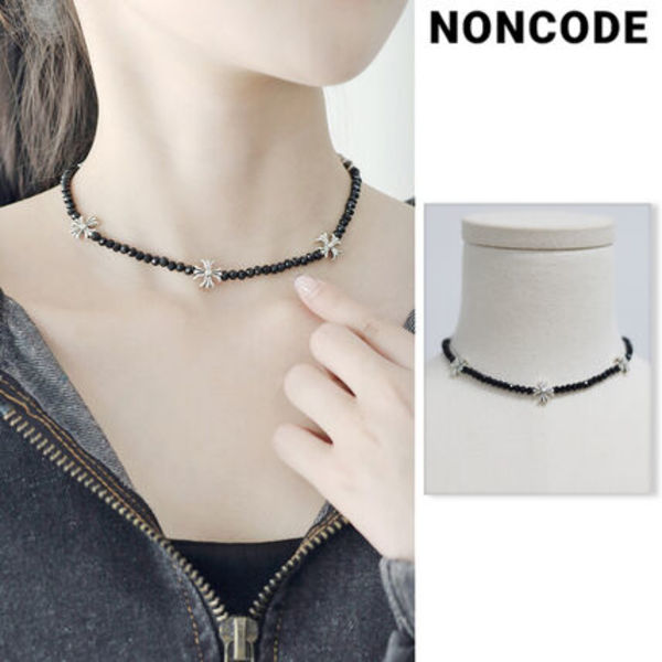 【NONCODE】Winner Black Bead Necklace