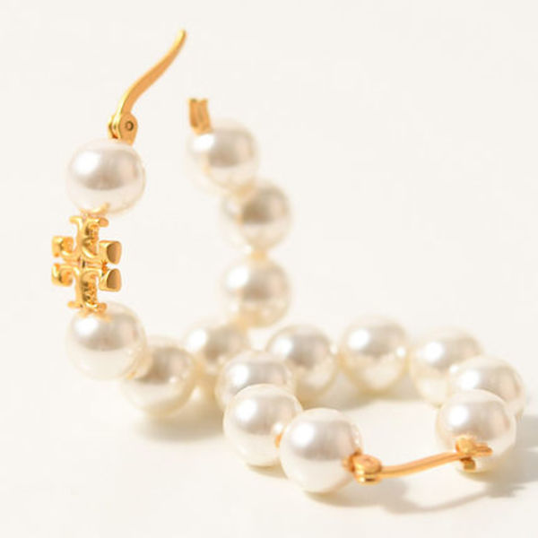 【国内即発】TORY BURCH キラ パール フープピアス