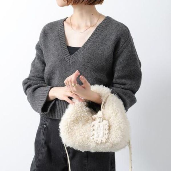 GANNI ハンドバッグ ショルダーバッグ Hobo Mini Fur A6979 5894