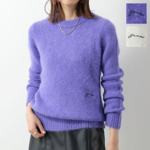 GANNI セーター Brushed Alpaca O-Neck K2031 K2104 2592