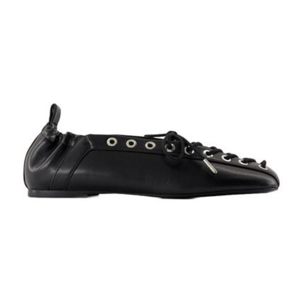 Ballerinas Eyelets - Ganni - Synthetic - Black