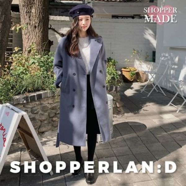 [SHOPPERMADE] ダブルウールロングコート (4color)