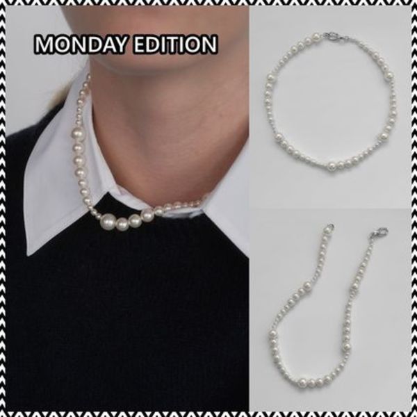 《MONDAY EDITION》 Spiny pearl Necklace