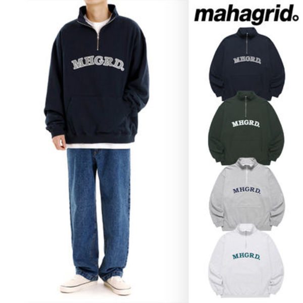【mahagrid】22SS★ ARC LOGO HALF ZIP SWEATSHIRT