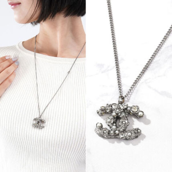 【新品同様】CHANEL CCクリスタル ネックレス ラインストーン
