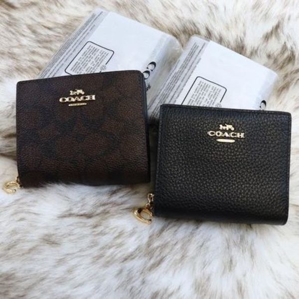 即発 アウトレット COACH レディース 折り畳み財布 C2862 レザー