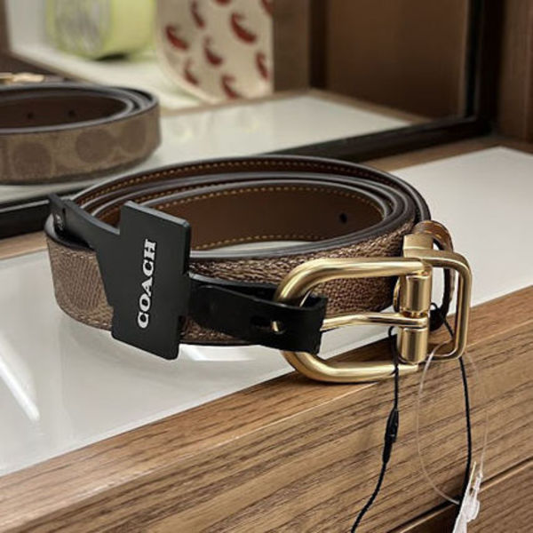 送料関税込 即発 COACH シグネチャ-リバーシブル ベルト 25MM