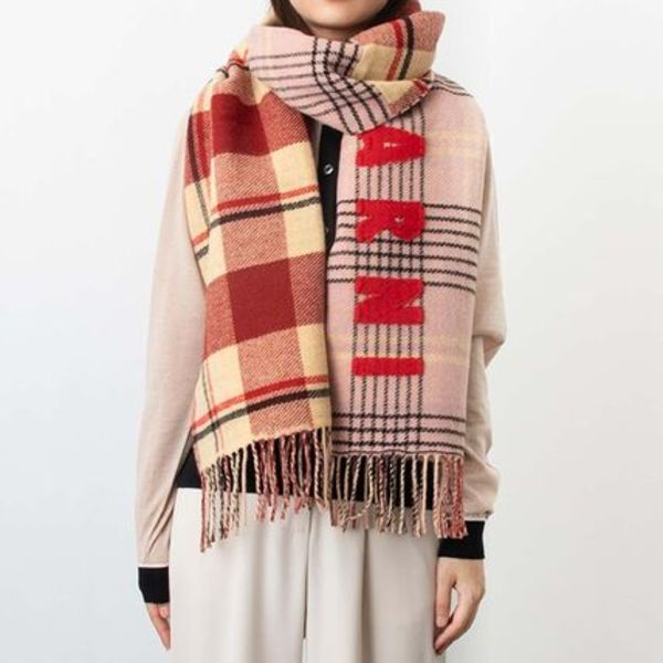 MARNI マフラー DOUBLE CHECK WOOL SCARF