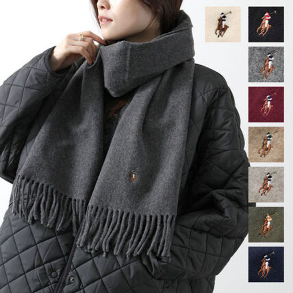 Polo Ralph Lauren マフラー PC1047 ポニー刺繍 ウール