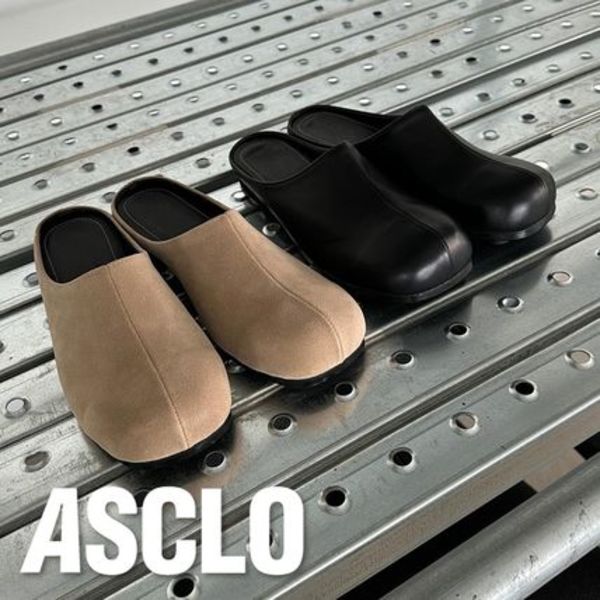 ASCLO Leather & Suede Slippers (2color)