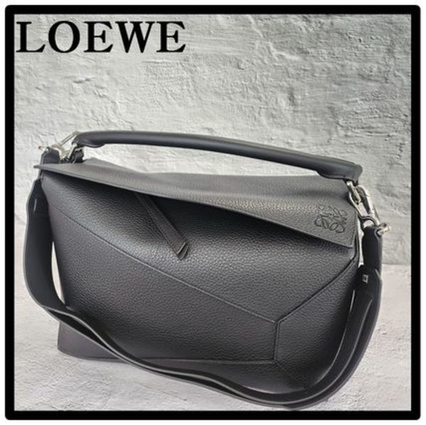 ★送料・関税込★LOEWE★ロエベ ロゴ ラージ パズルバッグ★BK