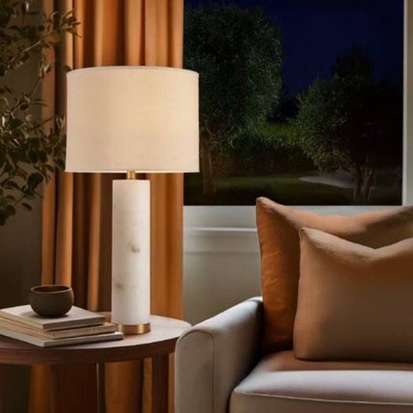 速達便★INK+IVY★アラバスターテーブルランプ 高さ76cm