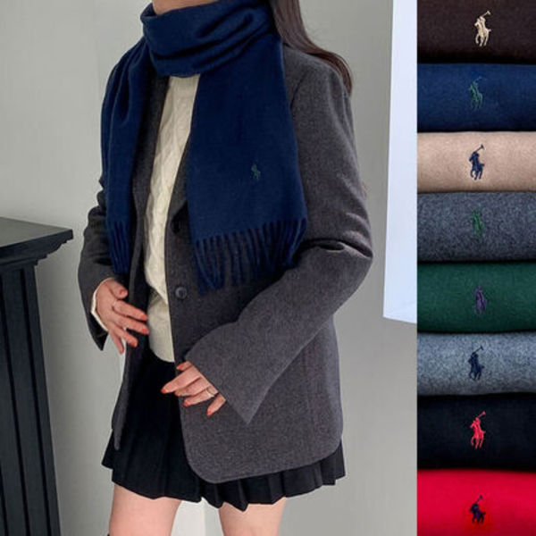 【POLO】男女兼用ウールマフラー PC0476
