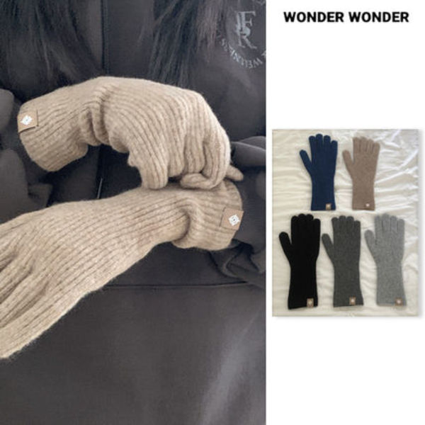 【WONDER WONDER】Smartphone Touch L Ribbed Kt Finger Gloves