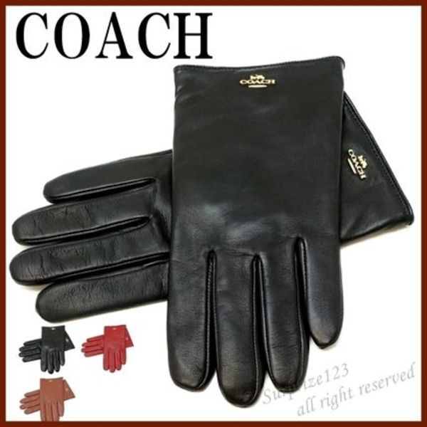 【即発】 COACH グローブ レディース 手袋 レザー