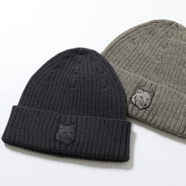 MAISON KITSUNE ニット帽 BOLD FOX HEAD BEANIE MM06111 KT1022