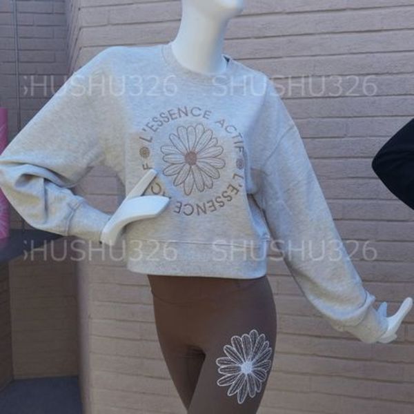 MARDI MERCREDI[ACTIF]]CROPPED SWEATSHIRT EMBLEM EMBROIDERED