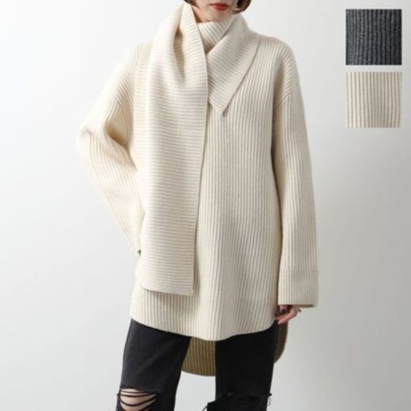 Toteme セーター Long scarf knit WRT0364 YA0007 ウール