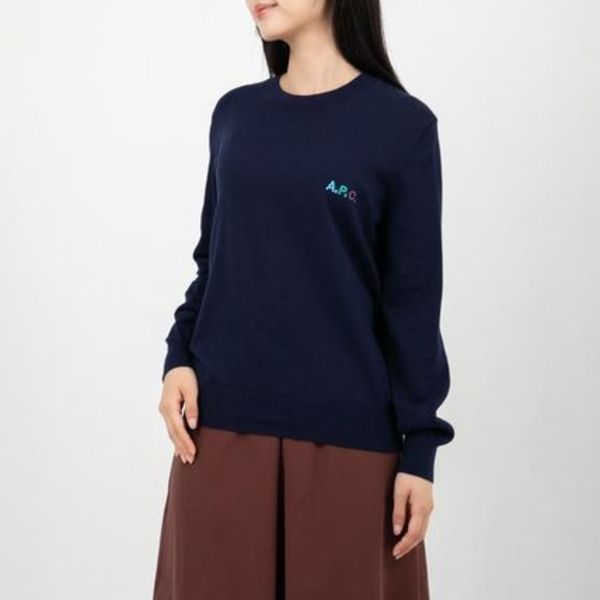 APC ニット トップス プルオーバー ネイビー COGDK F23210 IAK