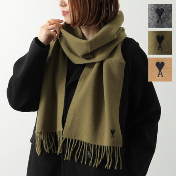 ami paris マフラー USF677 334 フリンジ  ウール