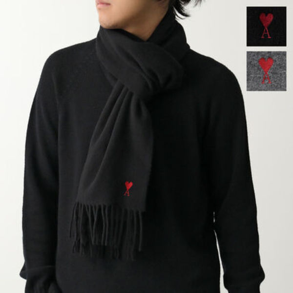 ami paris マフラー BFUSF405.334 フリンジ ウール