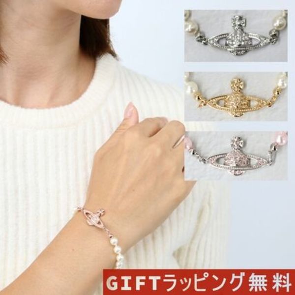 ■Vivienne Westwood  MINI BAS RELIEF パールブレスレット