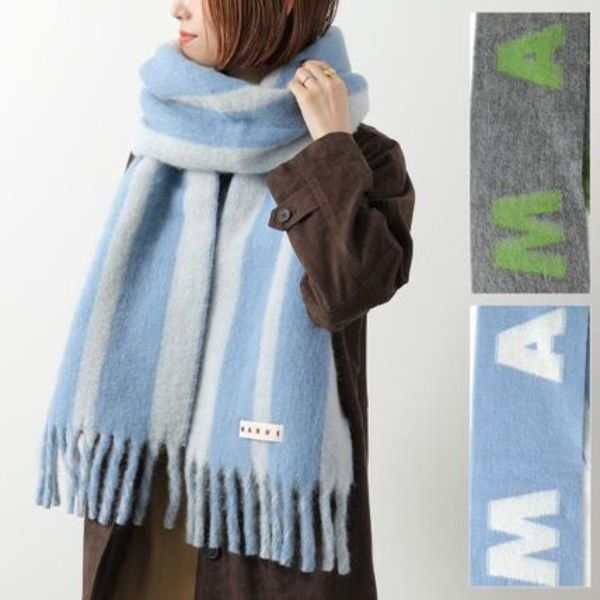 MARNI マフラー SCMC0138Y0 UAW054 ロゴラベル