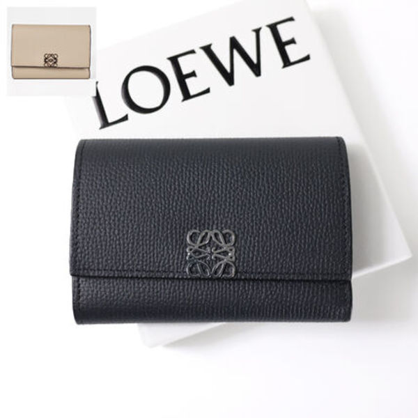 LOEWE 三つ折り財布 Anagram 折りたたみ財布 レザー C821S33X12