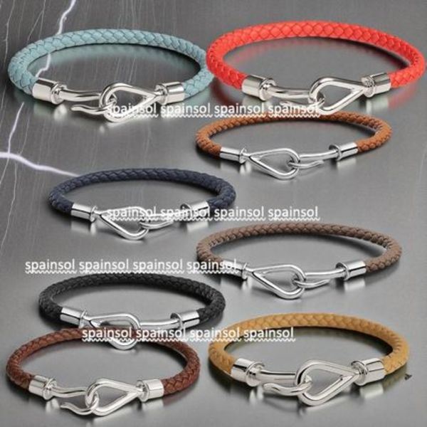 5色展開【HERMES】レザーブレスレット 《ジャンボH》