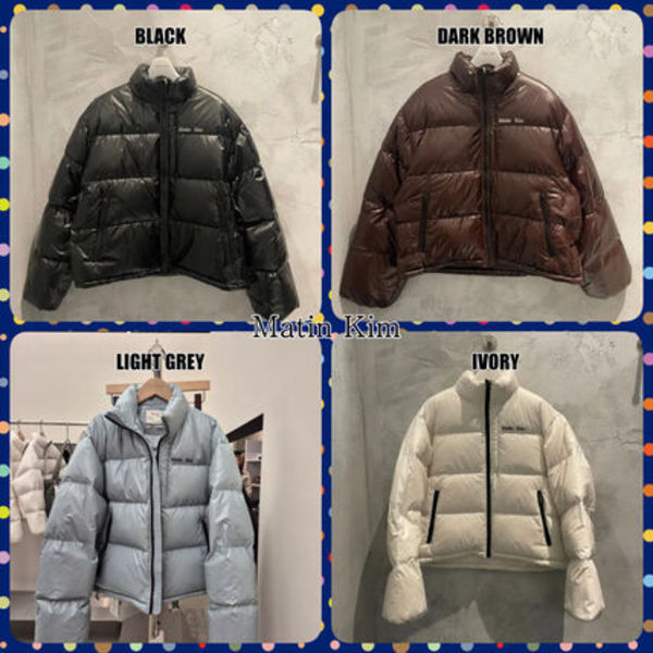 【Matin Kim】SMALL LOGO VOLUME DOWN JUMPER FOR WOMEN