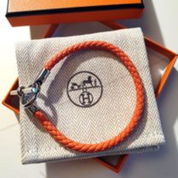 HERMES レザーブレスレット Glenan H グレナンH