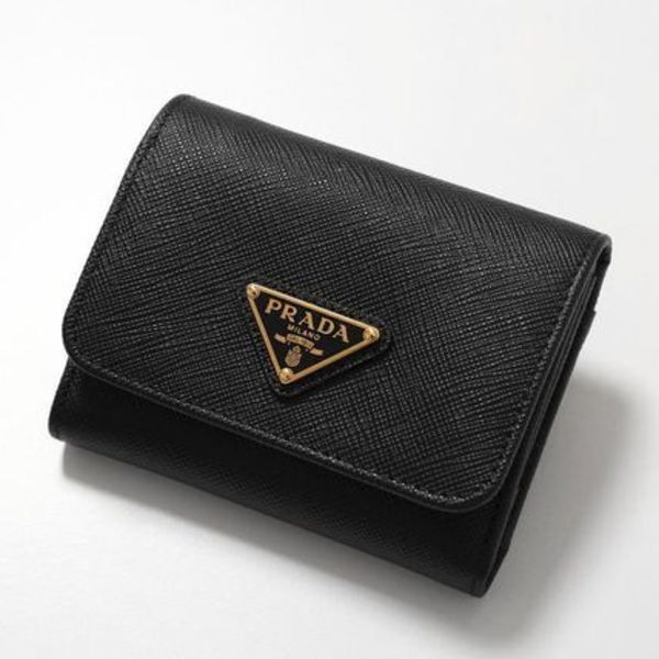 PRADA 三つ折り財布 1MH043 QHH サフィアーノ