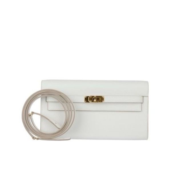 国内発送 エルメス ケリーウォレット トゥーゴー グレー